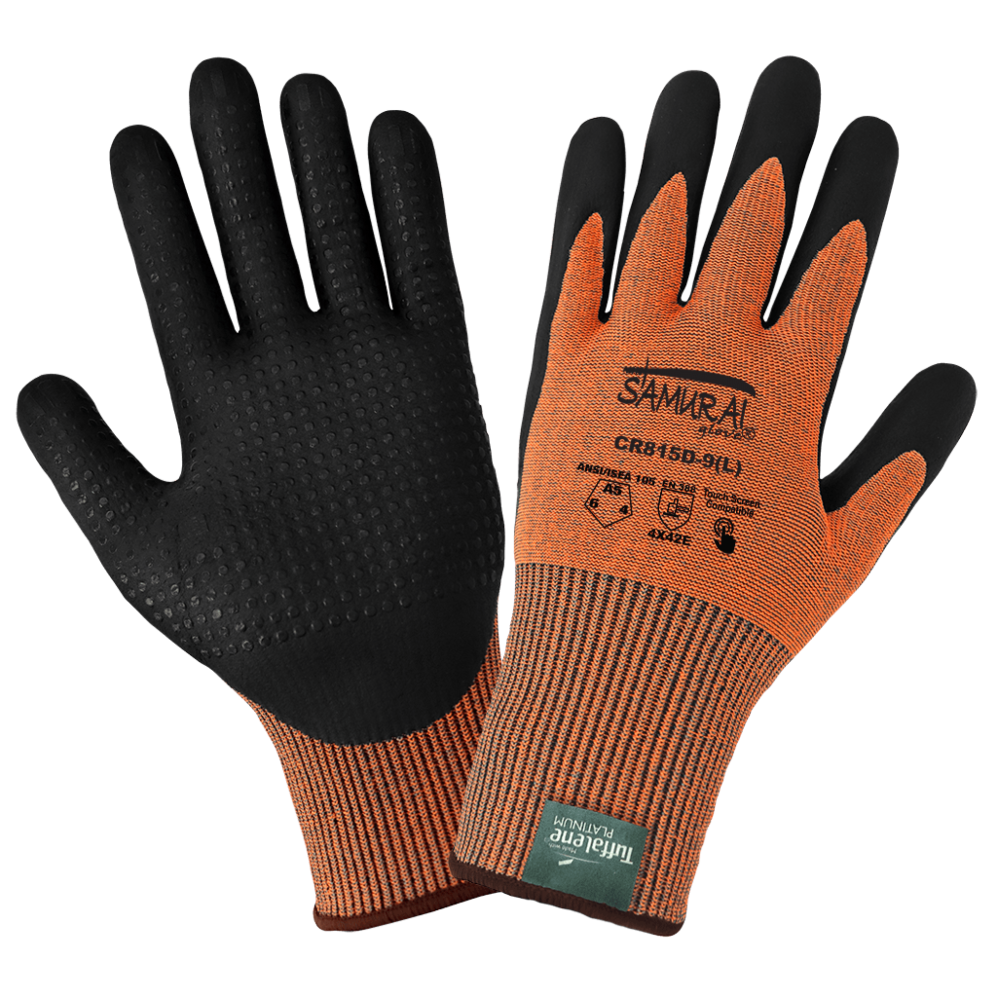 Global Glove Samurai Glove High-Visibility Cut Resistant Coated Touch Screen Gloves from GME Supply